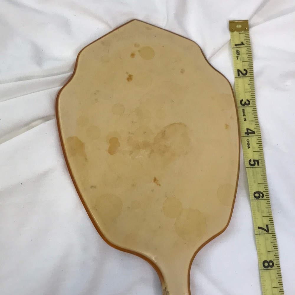 Vintage Beveled Hand Held Mirror & Brush ~ 1950’s - Picture 4 of 14